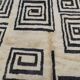 Moroccan Berber rug in cream and black 300x200 cm – spiral geometric pattern
