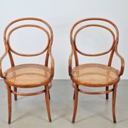 Antique Bentwood Webbing Chairs by Jacob & Josef Kohn for Wiener Werkstätte, Austria, 1890s, Set of 2