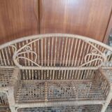 Vintage rattan shelf