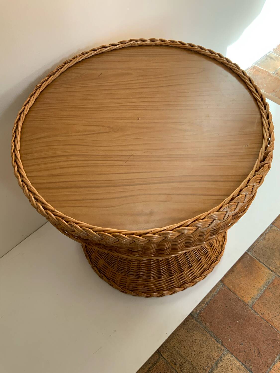 Wicker coffee table