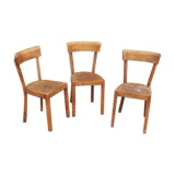 Set of 3 vintage bistro chairs