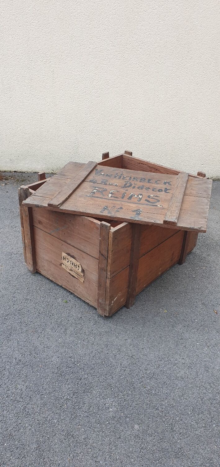 Large wooden transport crate