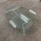 Space Age Italian modern Glass and Perspex Coffee Table, 1990s