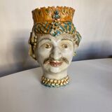 Vase céramique italienne Caltagirone Sicile 1960