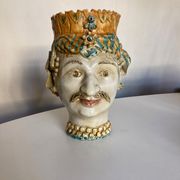 Vase céramique italienne Caltagirone Sicile 1960