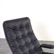 Bauhaus Leather and Chrome Model Fenix Chaise Longue by Sam Larsson for Dux