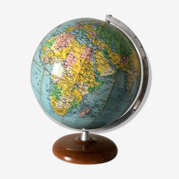 Globe terrestre Girard vintage des années 60