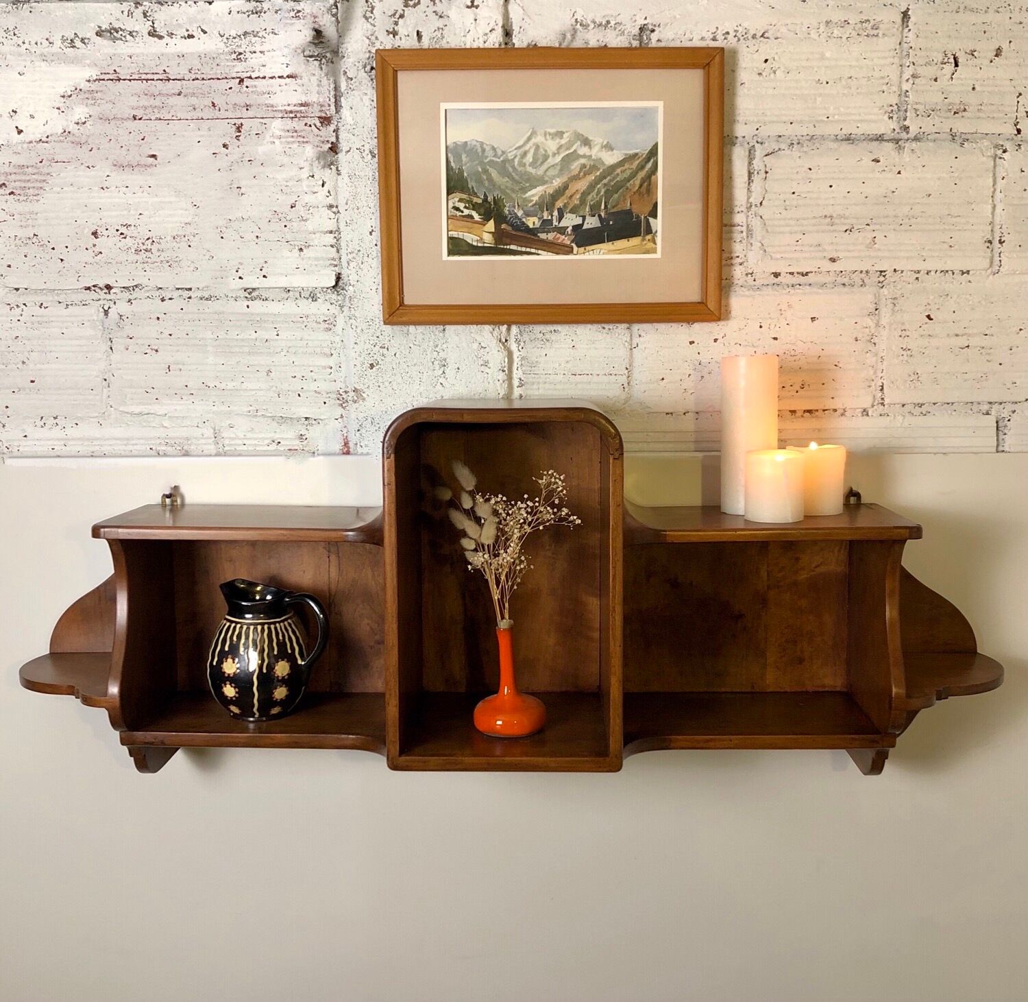 Antique wooden shelf