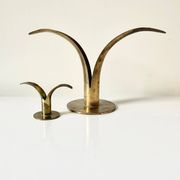 Lot of 2 Lily Design Ivar Alenius Björk Ystad metal candleholders