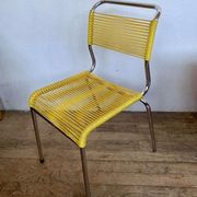 Series of 4 vintage chairs scoubidou of the 1950s