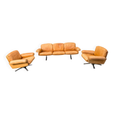 De Sede DS31 sofa set in cognac leather, 1970s