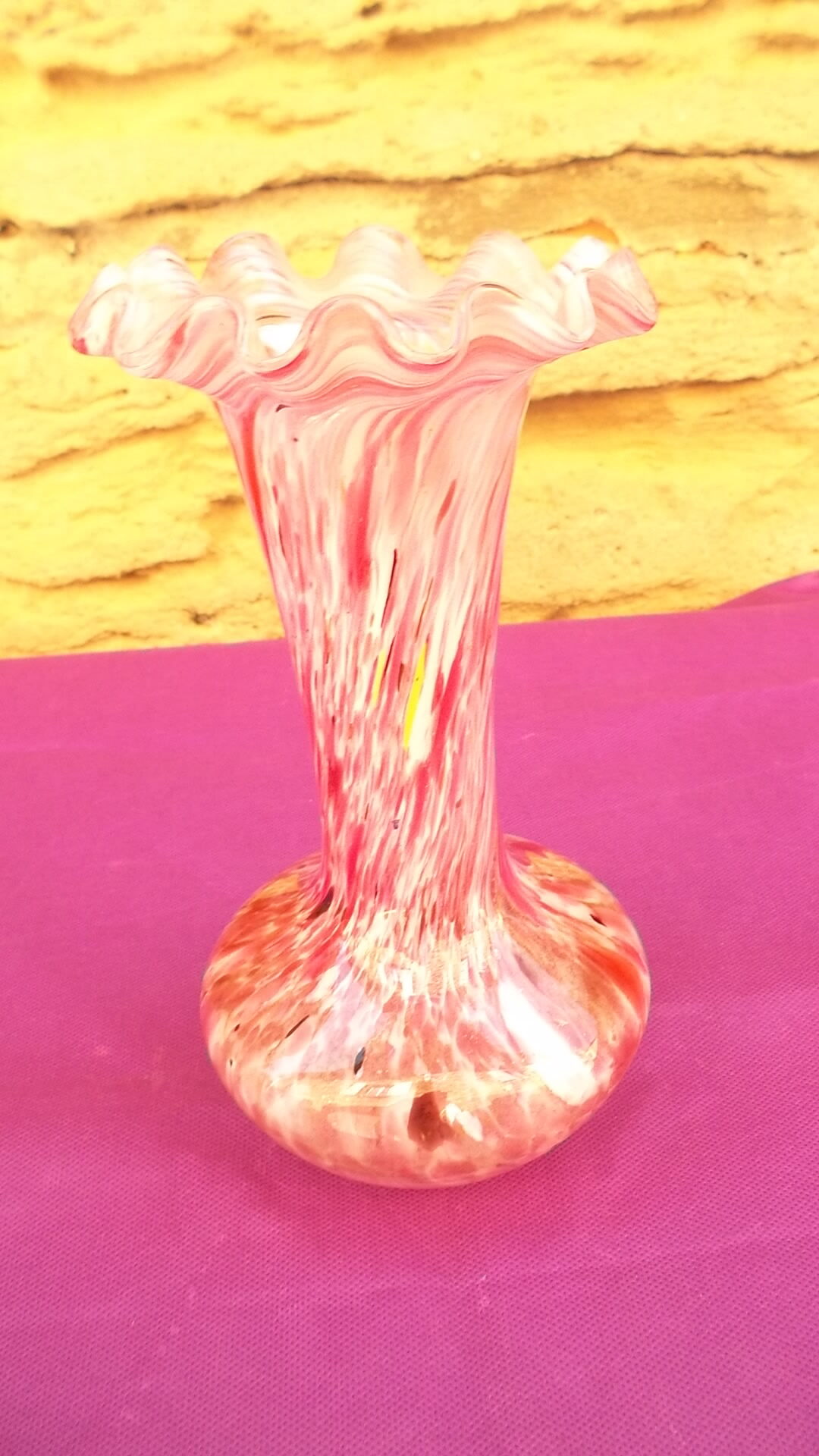 Vase "clichy" color pink