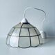 Vintage mother-of-pearl and brass pendant lamp