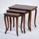 Vintage Style Louis XV Nesting Tables in Walnut, Set of 3