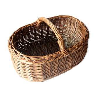 Panier en osier vintage 1 poignée