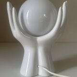 Vintage 80s ceramic hand lamp