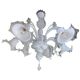 Venetian Transparent and Milky-White Murano Style Glass Chandelier