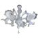 Venetian Transparent and Milky-White Murano Style Glass Chandelier