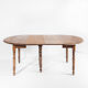Vintage solid wood table with folding shutters with two extensions, France 1950