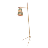 Rare Midcentury Floor Bambnoo and String Lamp, 1960s
