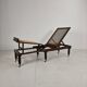 Late 19th Century English Oak Campaign Daybed with Original Cane Webbing
