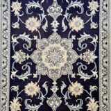 Tapis d'Orient Iran Naïn Laine Et Soie : 0.77 X 2.94 Mètres