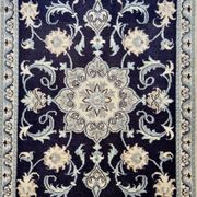 Oriental Rug Iran Nain Wool and Silk: 0.77 X 2.94 Meters