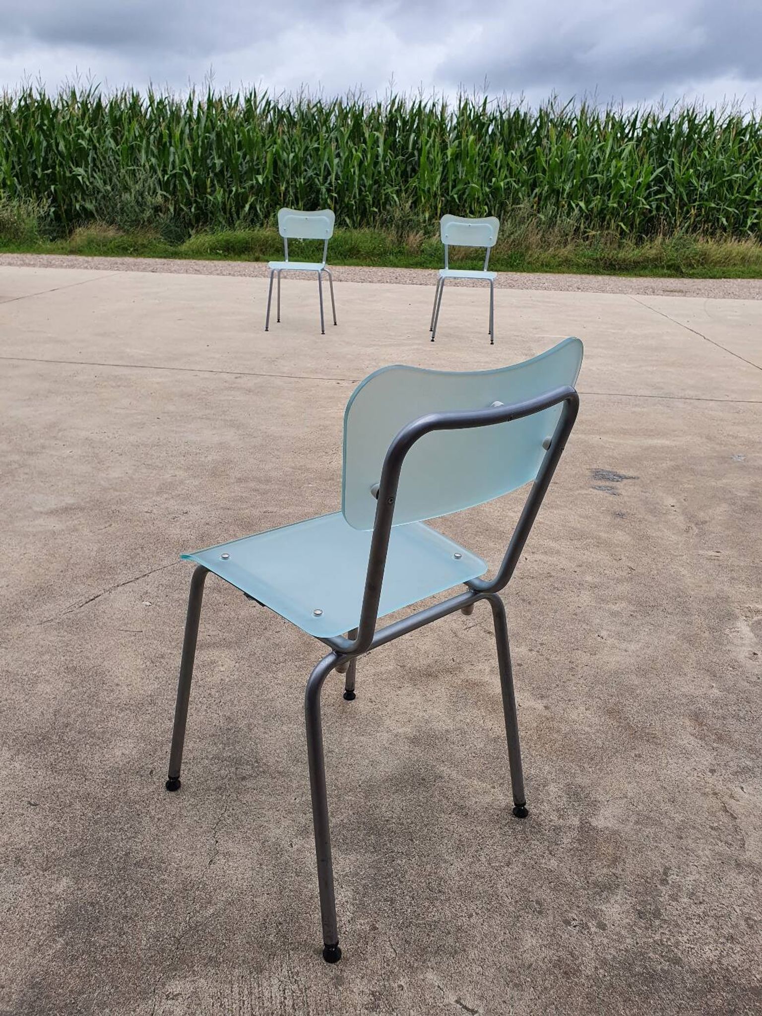 Set 3 Chip chair (GLAS) -Tim Power vintage design 1990s vintage