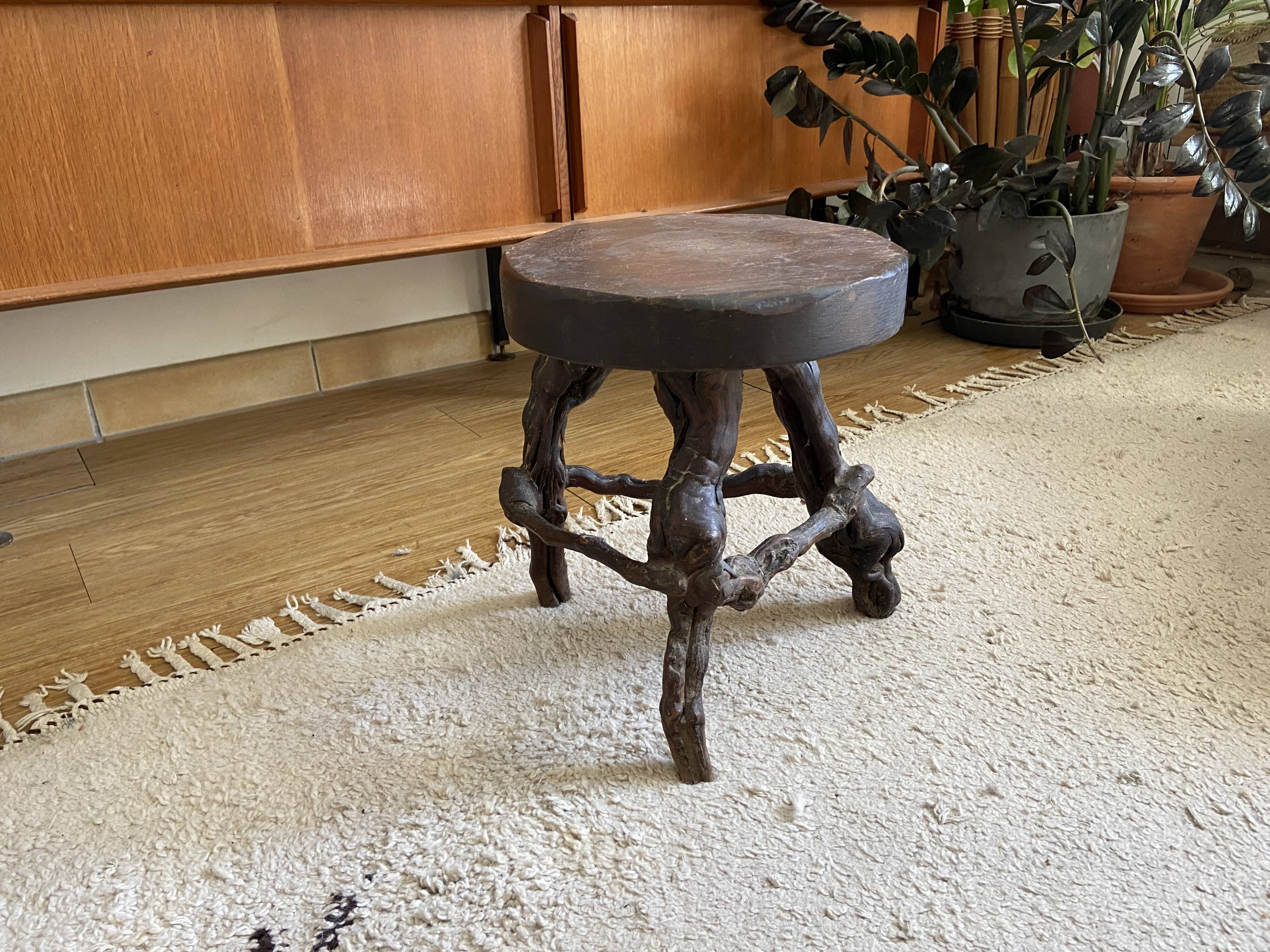 Vintage brutalist stool