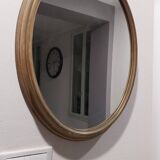 Vintage Oval Gold Mirror 80 cm – Elegant Wide Frame