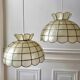 Pair of mother-of-pearl and brass suspensions 60-70s