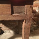 Oak/poplar side table with drawer