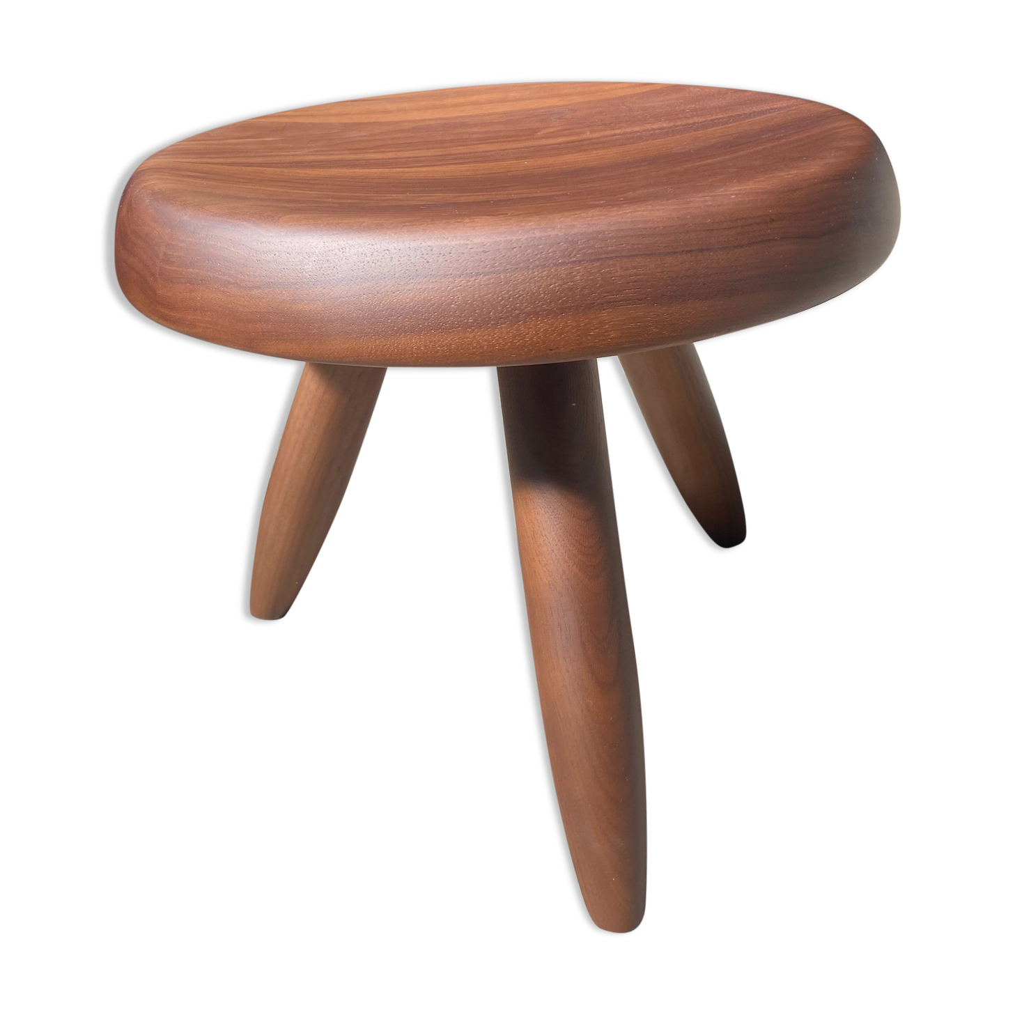 Low shepherd stool by Charlotte Perriand, edition Cassina