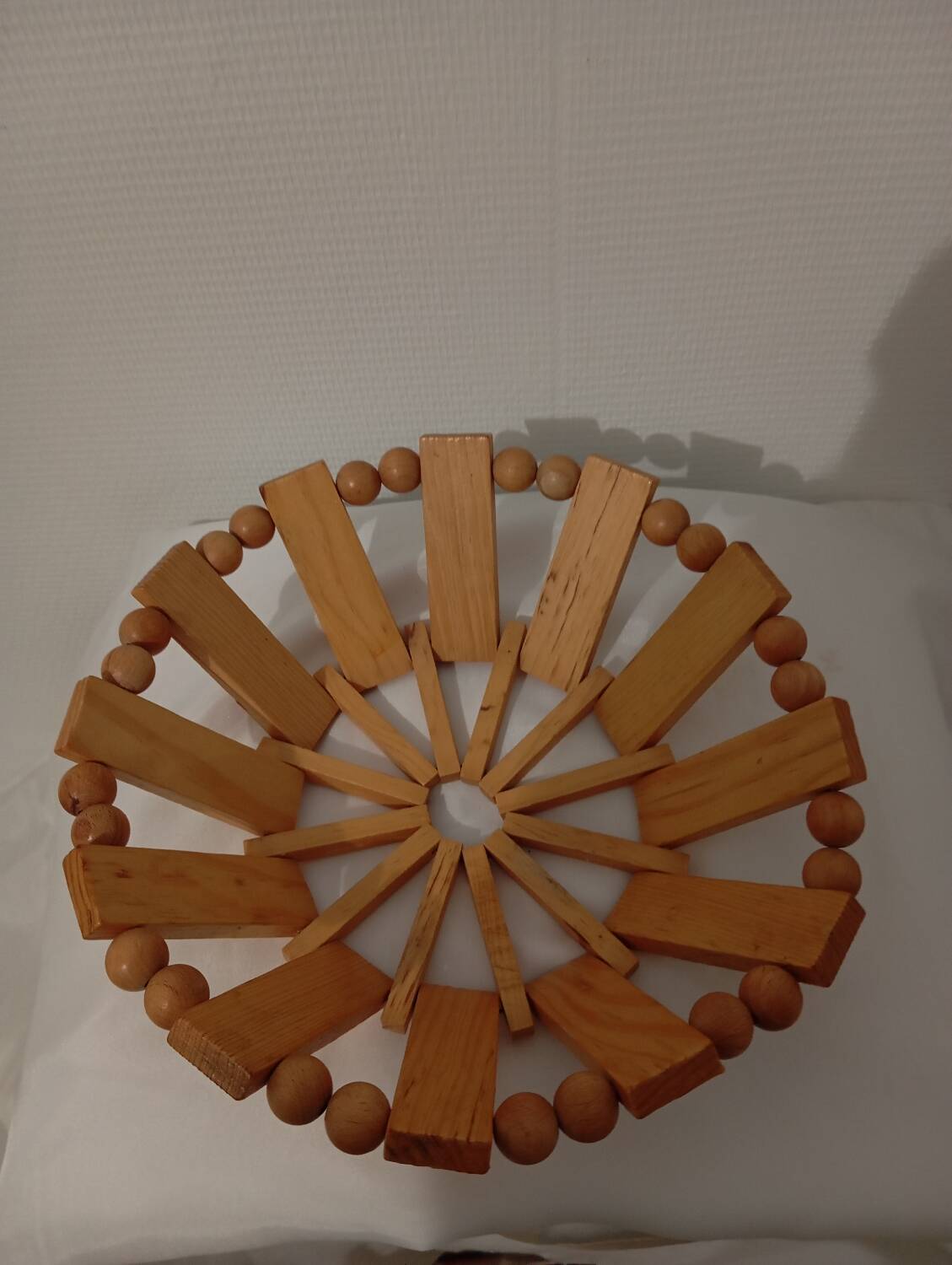 Olive wood fruit bowl