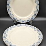 Lot 2 old flat plates boulenger choisy le roi lavoisier