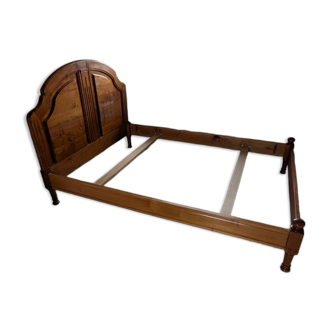 Cherry wood bed in Louis Philippe style