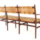 Ensemble de salle à manger 'Bologne' - canapé 3 places - 3 chaises - style moderne du milieu du siècle