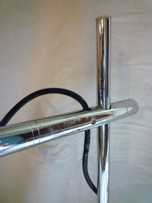 Lampe de bureau des années 1970 inox et aluminium brossé
