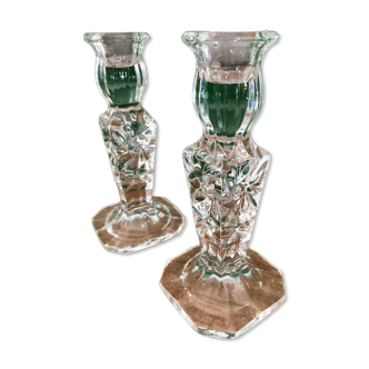 Square base candle holders