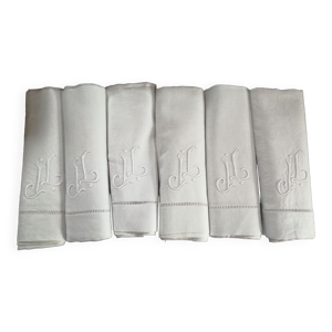 Lot de 6 serviettes anciennes