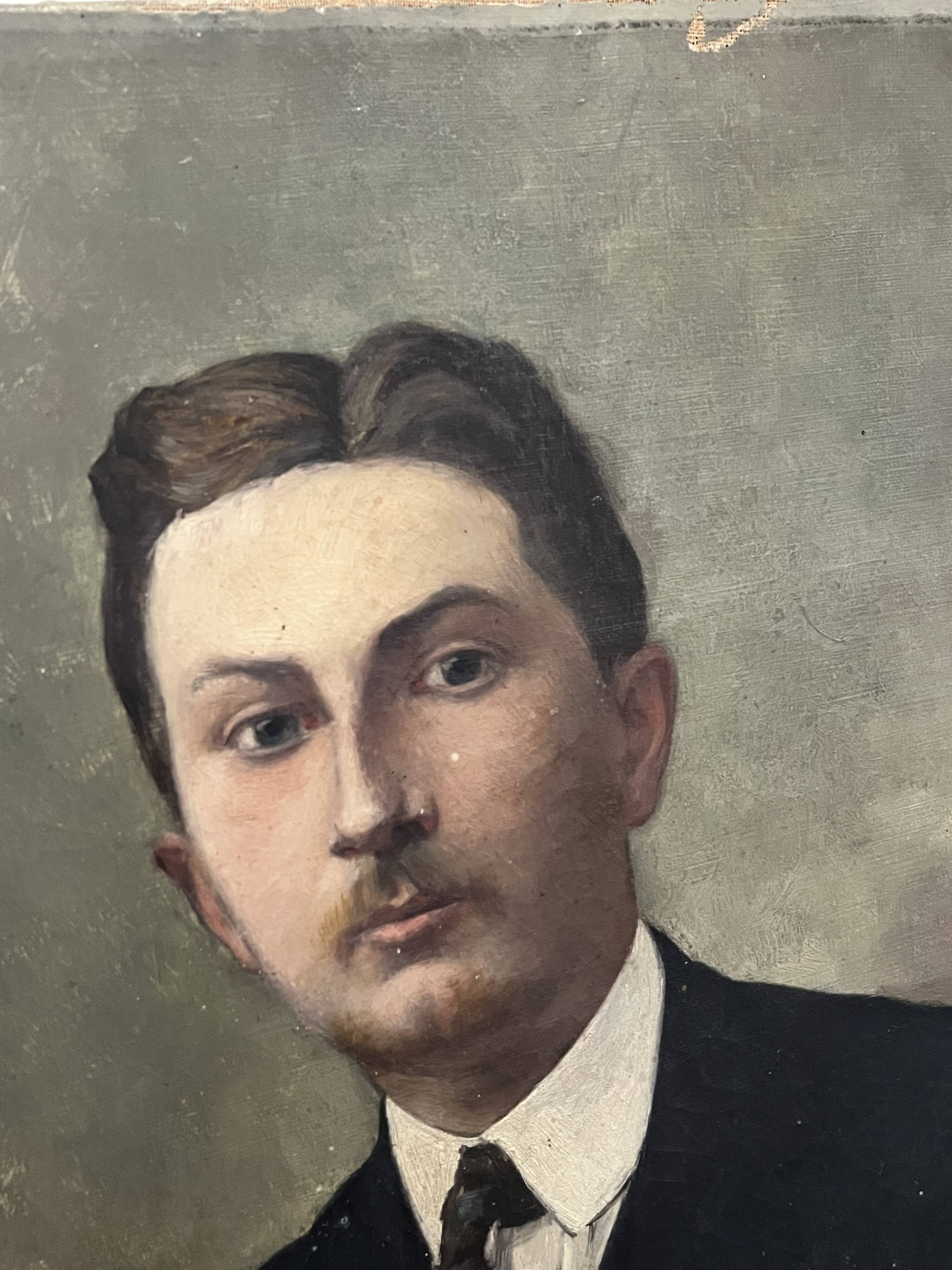 Oil on canvas, portrait of a man.