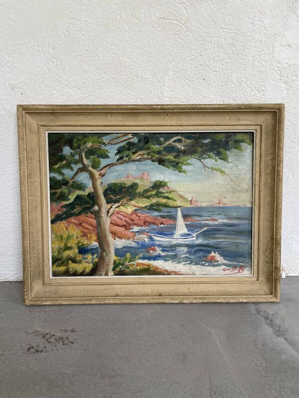 Peinture à l’huile Saint Raphaël Gus Buffa