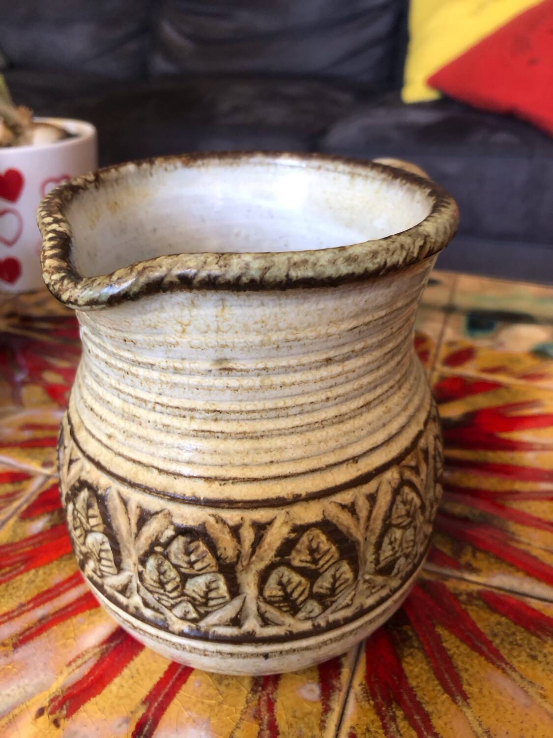 Vallauris ceramic pitcher signed GIRAUD Marcel