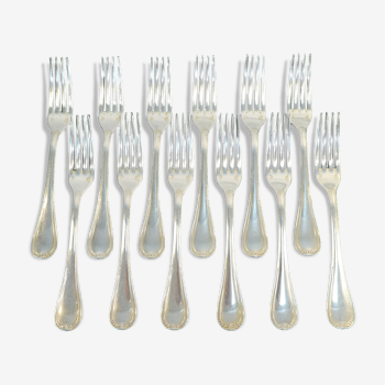 Set de 12 grandes fourchettes Christofle modele malmaison