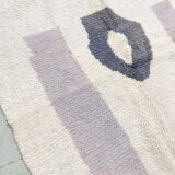 Moroccan Berber carpet Azilal ecru with colorful patterns 2,60x1,53m