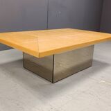 Vintage ash wood coffee table by Paul Michel, 1970s