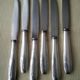 6 LB silver plated and stainless steel table knives