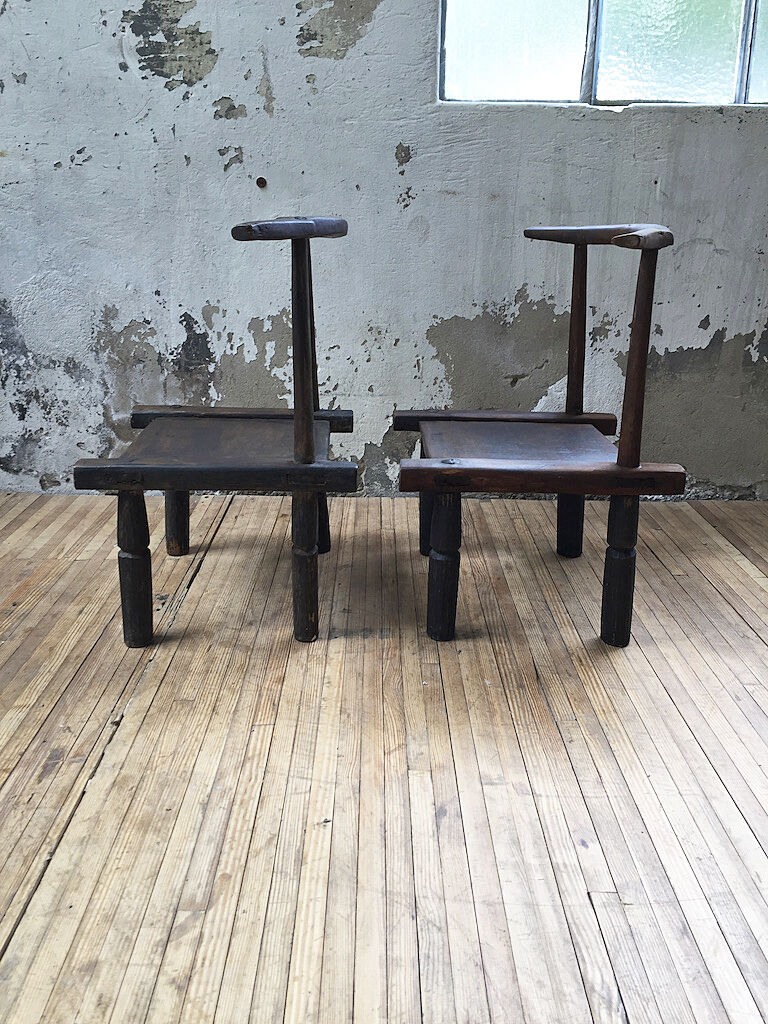 Pair of Ivory Coast chairs 50s