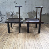 Pair of Ivory Coast chairs 50s