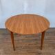 Round table in teak with vintage butterfly extension from the 1960s